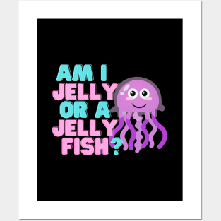 Am I Not A Sweet Jellyfish? Mauve Stinger Jellyfish Design Gift Ideas Evergreen Posters and Art